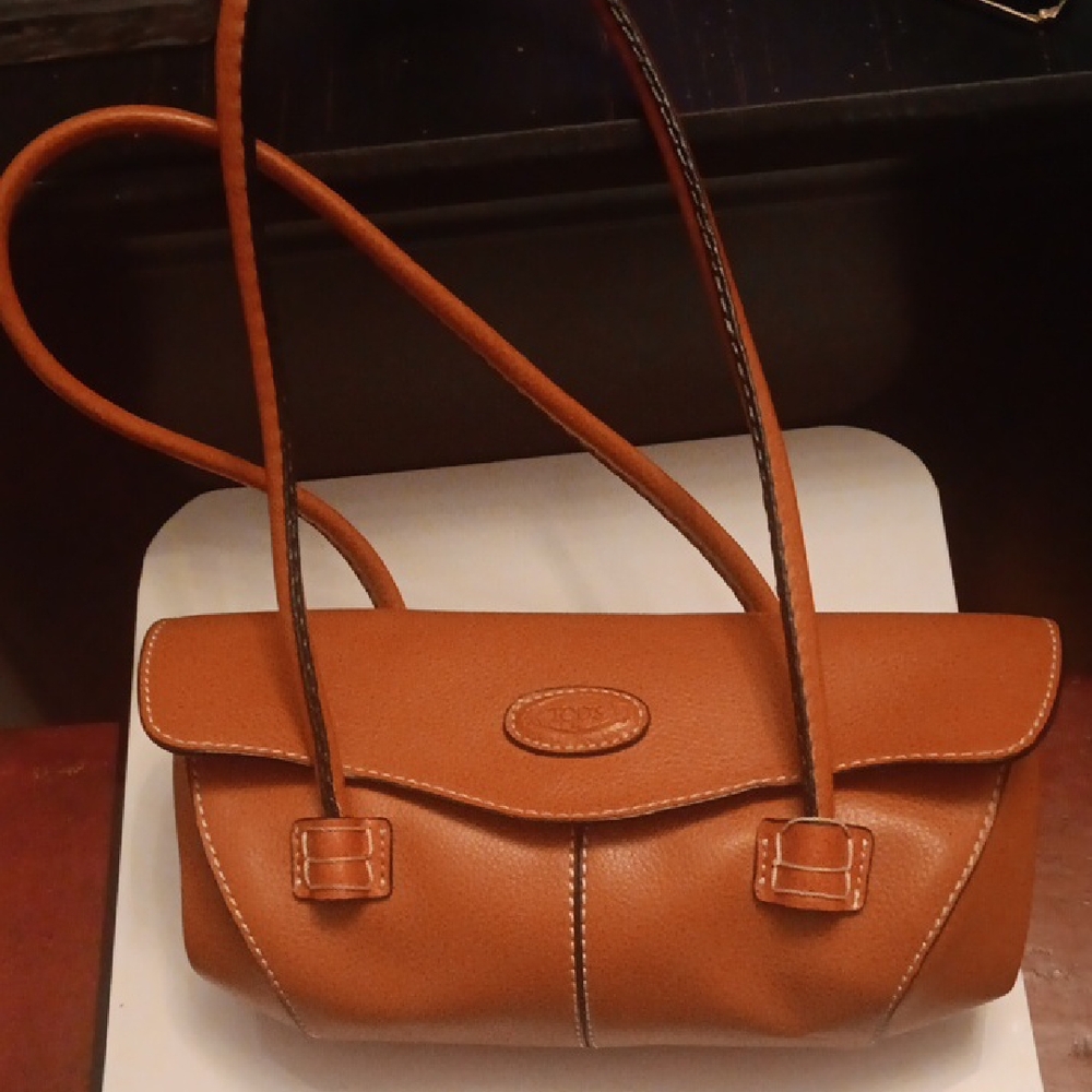 Elegant TODS Tan Leather  clutch Bag